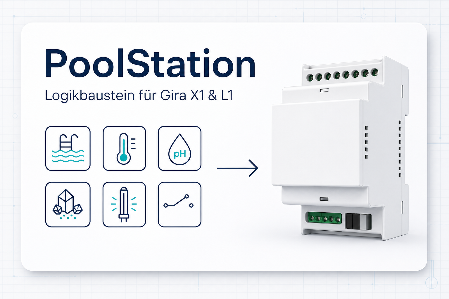 gira x1 logikbaustein: poolstation gira x1 logikbaustein: poolstation